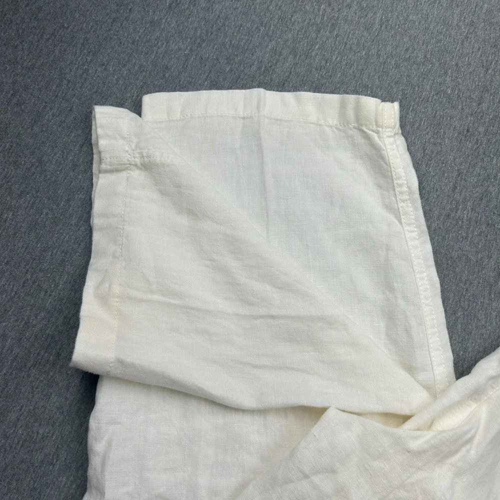 Caribbean Roundtree & Yorke Linen Cargo Pants Mens 44x30 Big Man White Beach NEW